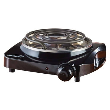 Elite Gourmet ESB-301BF Single Cast Electric Burner Hot Plate, Black ...