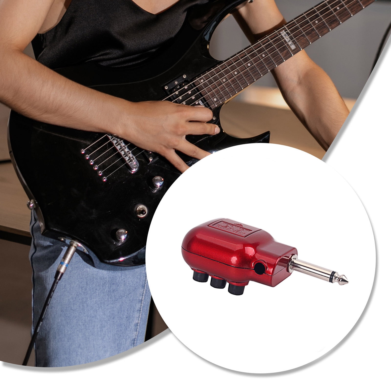 Small Preamplifier Preamp Guitars Pickup EQ Equalizers Preamplifier 6.35mm Plug Acoustic Guitar Preamplifier Enduring