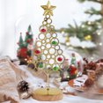 thumbnail image 2 of Neoyler Tabletop Metal Christmas Ornament Display Stand Christmas Decorations Christmas Tree Ornaments Sturdy Wrought Iron Star Top Desktop Holder for Home Office 12.6 in Gold, 2 of 4