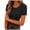 Black, variant on Women's Crew Neck Ribbed Fitted Shirt Basic Short Sleeves Summer T Shirt Tops (Grey, S)