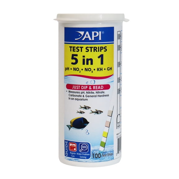 API 5-In-1 Test Strips, Freshwater And Saltwater Aquarium Test Strips, 100-Count
