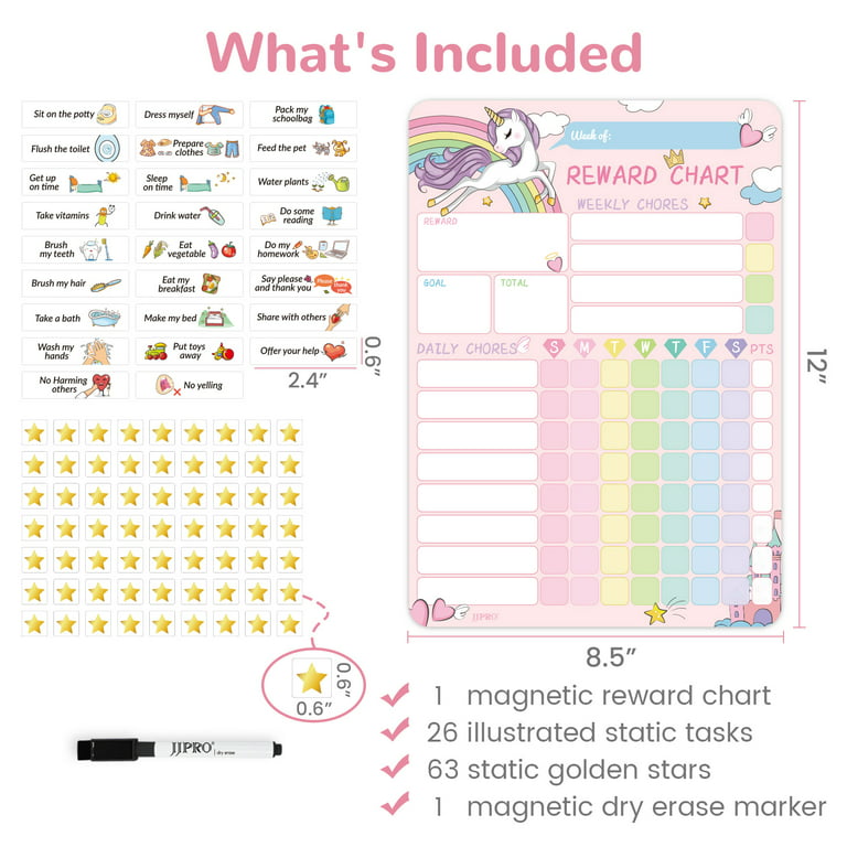 Video Game Theme Chore Chart, Magnetic Reward Chart for Kids