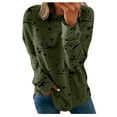 thumbnail image 2 of DPTALR Chemise à Manches Longues Imprimée pour Femmes Confortable et Respirante à Col Rond, 2 of 7