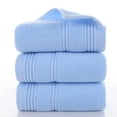 thumbnail image 1 of Nvzi Toalla corporal absorbente, 2 toallas azules - 74*34 cm. Toalla de algodón premium, suave y de secado rápido para uso diario, ideal para el baño y la ducha., 1 of 5