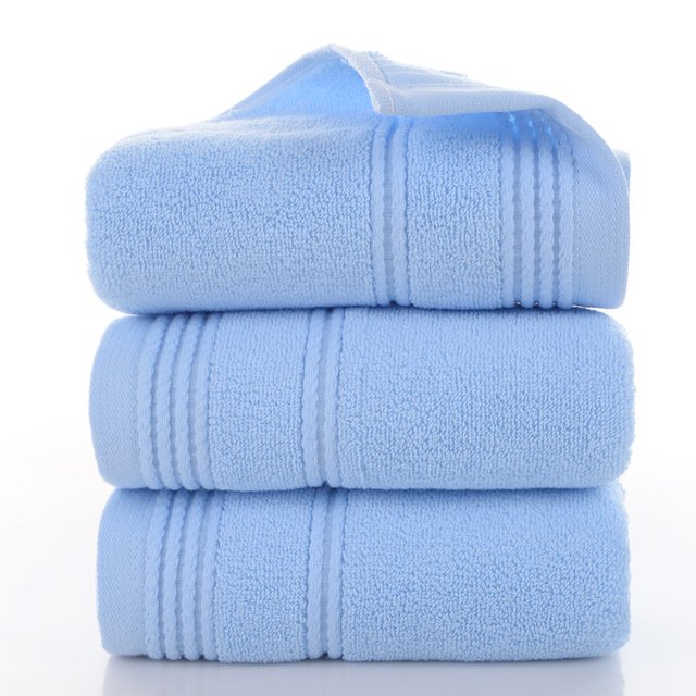 Nvzi Toalla corporal absorbente, 2 toallas azules - 74*34 cm. Toalla de algodón premium, suave y de secado rápido para uso diario, ideal para el baño y la ducha.