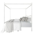thumbnail image 5 of Home Design Denver Full Metal Canopy Bed Frame with Arched Headboard and Central Support Leg, White, Easy Assembly, 5 of 11