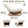 thumbnail image 6 of LEGAHOME Oversized Rocking Accent Chair Indoor, 41.3in Papasan Rocking Lounge Chair for Adults with Corduroy Cushion, Plush Reading Nook Chair for Living Room, Solid Wood Base, Antique White, 6 of 8