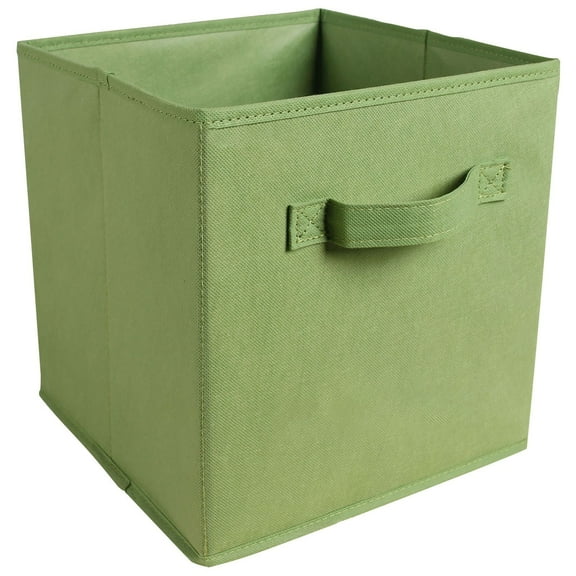 Non-Woven Folding Box Cabinet Drawer Box Coverless Storage Box Portable Square Army Green,1Pc Folding Storage Box