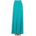 thumbnail image 2 of Made by Johnny Women's Solid Maxi Skirt with Elastic Waist Band S JADE, 2 of 5