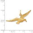 thumbnail image 2 of 14k Yellow Gold Seagull Necklace Charm Pendant Bird, 2 of 6