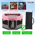 thumbnail image 4 of Medium Wood Frame Dog Playpen for Medium Dogs,Cat Playpen with Waterproof Bottom,Travel Pet Play Pen with Side Door for Puppies (36" x 36" x 23", Pink), 4 of 7