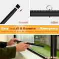 thumbnail image 5 of AEASKIEY Window Security Door, Sliding Door Security Bar 17-50 inch, Adjustable Locking Window Safety Bar, Black, 5 of 8