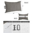 thumbnail image 3 of Pack of 4 Outdoor Lumbar Pillow Covers 12x20 Inch, Black Striped Waterproof Throw Pillow Covers Set, Modern Simple Farmhouse Beige Vintage Indoor&Outdoor Decorative Cushion Cases for Patio Porch Car, 3 of 7