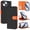 Black, variant on 2 In 1 Wallet Case for iPhone 13, Lychee Texture PU Leather Wallet Case with ID Credit Card Holder Slots Folio Flip Kickstand Detachable Magnetic Phone Cover & Wrist Strap, Blue