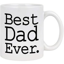 Gifts for Dad - Best Dad Ever Mugs, Father's Day Gifts, Dad Mugs, Dad Christmas Gifts, Dad Birthday Gifts, Modwnfy White 11 fl oz Coffee Mugs Ceramic Coffee Mug Tea Cup