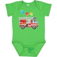 thumbnail image 3 of Inktastic Valentine's Day Fire Truck with Hearts Boys or Girls Baby Bodysuit, 3 of 5