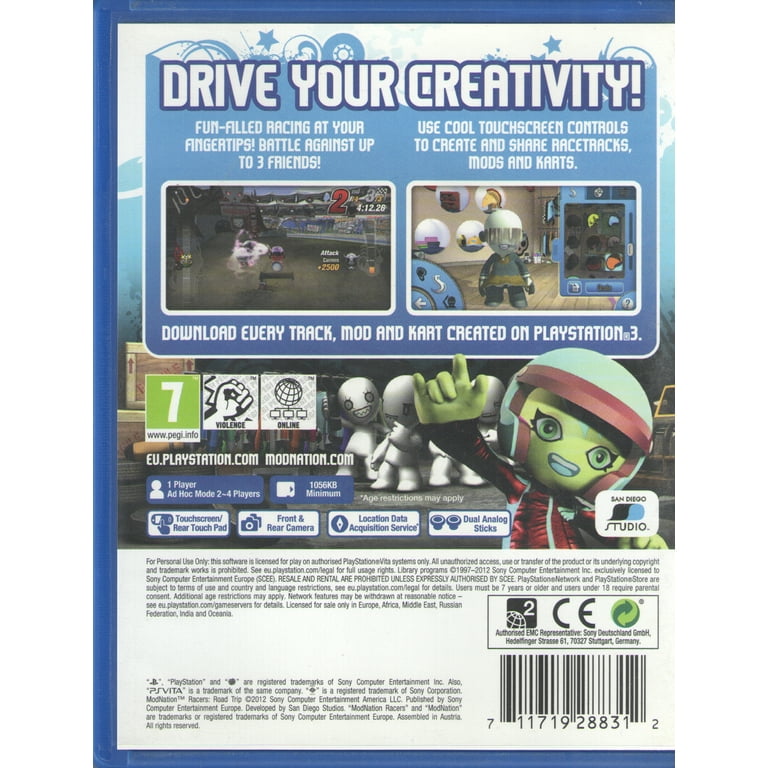 desinfektionsmiddel gear Integrere ModNation Racers: Road Trip - Playstation Vita - Walmart.com