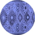 thumbnail image 1 of Ahgly Company Indoor Round Persian Blue Traditional Area Rugs, 6' Round, 1 of 4