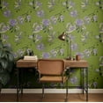 thumbnail image 3 of S4sassy Removable Nature-inspired Waterproof Wall Wrap, Wallcover, Magnolia Bloom Print Contact Paper for Walls, Cabinets, Dresser, Self Adhesive Vinyl Wallpaper Roll- Green (25"x120" inch), 3 of 9