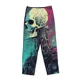 thumbnail image 4 of Balery Cartoon Art Skull print Women's Pajama Pants,Ultra Lightweight Pjs,Lounge Pant-X-Large, 4 of 9