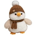 thumbnail image 2 of Tanglewen Cute Stuffed Penguin & 12" Penguin with Scarf and Hat & Soft Partner,Birthday Gift for Children-Brown,Penguin Plush,Penguin Stuffed Animal,Plush Toys for Kids, 2 of 5