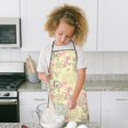 thumbnail image 4 of Pioneer Flower Floral Print Pattern Kids Aprons for Girls and Boys,Adjustable Neck Strap Toddler Aprons for Kids Cooking Baking, 4 of 7