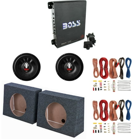 - Boss 1100W Amp & 12