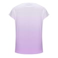 thumbnail image 5 of SDNall Gradient Summer T-Shirts for Women 2024 Casual Gradient Color Short Sleeved T-Shirt Tunic Blouse Tops (Purple,Sizes:S-4XL), 5 of 9