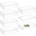 thumbnail image 1 of 6 cajas de almacenamiento de acrílico con tapa, rectangulares de 4,3 x 2,7 x 1 pulgada, para dulces, transparentes., 1 of 9