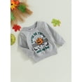 thumbnail image 2 of Toddler Baby Girl Boy Halloween Outfit Pumpkin Patch Crewneck Sweatshirt Pullover Sweater Fall Halloween Clothes, 2 of 6