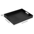 thumbnail image 3 of HofferRuffer Rectangle Serving Tray, Breakfast Tray with Hole Handles for Coffee Table, Tea, Food, Counter Desktop, Kitchen, 16.2 x 12.2 x 2 inches (Black), 3 of 8