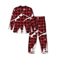 thumbnail image 2 of Kll Christmas Tree Buffalo Plaid Sleepwear Mens Flannel Pajamas,Long Cotton Pj Set, 2 of 9