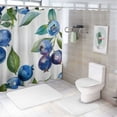 thumbnail image 7 of Jiayy Blueberries Leaves Watercolor Painting Shower Curtain for Bathroom Decoration with Hooks 60x72, 7 of 7