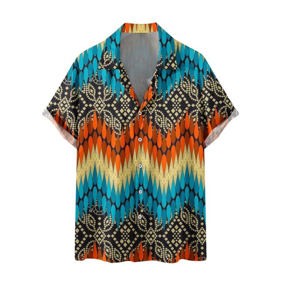 Njoeus T Shirts Men Sports Shirts for Men Men's Hawaiian Novelty Printed T-Shirt Short Sleeve Button Up Shirts Casual Summer Beach Top Shirt Blouse S-3Xl Summer Tops for Men 2024