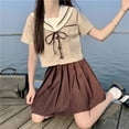 thumbnail image 5 of New Cute Fresh Clothes Women's JK Pleated Skirt Suit-Coffee Skirt-L, 5 of 7