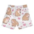 thumbnail image 2 of Kids' Beach Pants Comfortable Swim Trunks Capybaras and Heart Shorts for Pool Vacation and Lounge Wear X-Large, 2 of 8