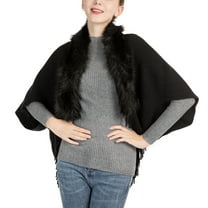 SWSMCLT Women's Soft Cardigan Knit 3/4 Sleeve Batwing Sleeves Cardigan Sweater Sweater Crop Thermal Black One Size