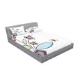 thumbnail image 2 of Ambesonne Floral Fitted Sheet & Pillow Sham Set, Flower Pot with Blossoms, Full, Multicolor, 2 of 2