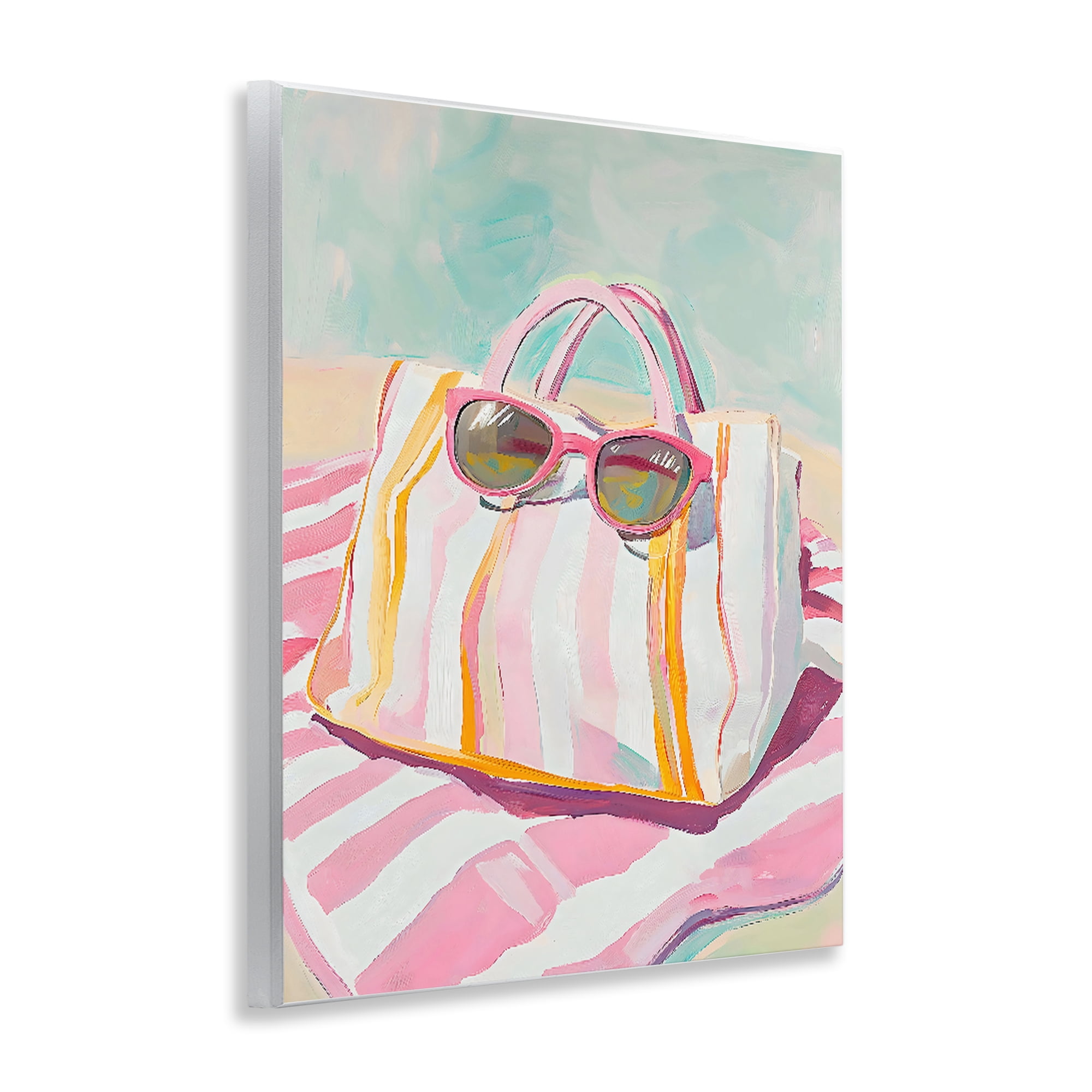 Stupell Industries Beach Bag & Sunglasses Wall Plaque Art, design by The Prints Vibe