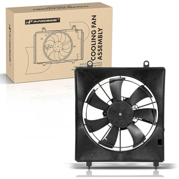A-Premium A/C Condenser Cooling Fan Assembly Compatible with Acura TLX 2015-2020 & Honda Accord 2013-2017, 2.4L, with Motor, Right Passenger Side