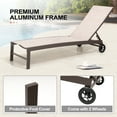 thumbnail image 3 of Crestlive Products Aluminum Adjustable Chaise Lounge Chair with 2 Wheels, Beige, 3 of 5