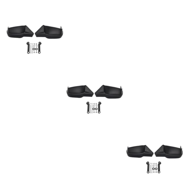 Transemion Windshield Hand Guard Motorcycle Accessory For Outdoor Enthusiasts ABS Motorcycle Handlebar Protector black 3Set