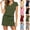 *Khaki, variant on Women's 2 Piece V Neck Short Sleeve Skort Set , Drawstring Outfit For Women , Ladies' Stretchy Summer Tracksuit with Pockets,Light Blue,S-2XL