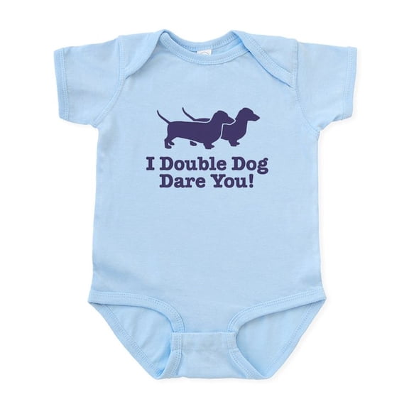 CafePress - I Double Dog Dare You, Dachshund Infant Creeper - Baby Light Bodysuit, Size Newborn - 24 Months