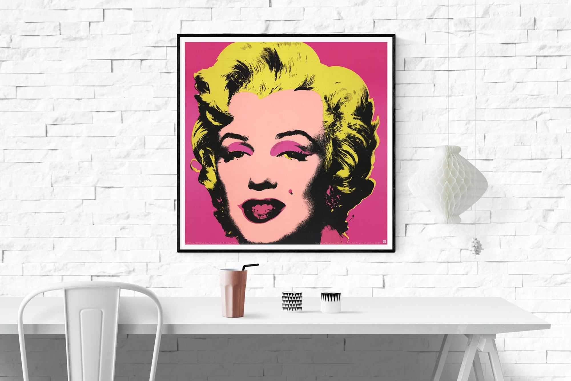 25.5" x 25.5" Poster 1999 Art Nouveau Pink, sm ANDY WARHOL Marilyn Pink 