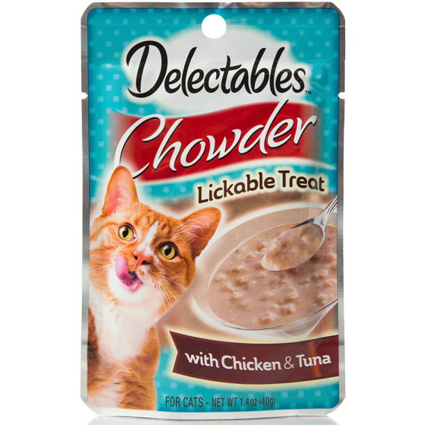 Delectables Lickable Cat Treat Chowder Chicken & Tuna, 1.4 oz