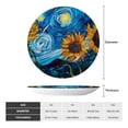 thumbnail image 2 of Daiia Starry Night Sunflower Field Printed Pattern Ceramic Plate Dinner Plates Bone China Decorative Plates with Display Stand Art Ceramic Ornaments for Wall Hanging Decoration-10in, 2 of 6