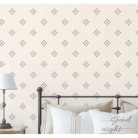 S4Sassy Modern Polka Dotted Diamond Wallpaper- White Bohemian Wall Covering, 25" X 120" Self-Adhesive Vinyl Walls Paper, Decorative Wallwrap, Easy Diy Walls Covering For Bedroom, Living Space