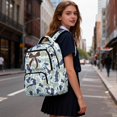 thumbnail image 6 of Bulopur Blue Camo Duck Kids Backpack for Girls Brown Bow School Bag Lightweight Multi-Pocket Book Bag for Daily Use, 6 of 7