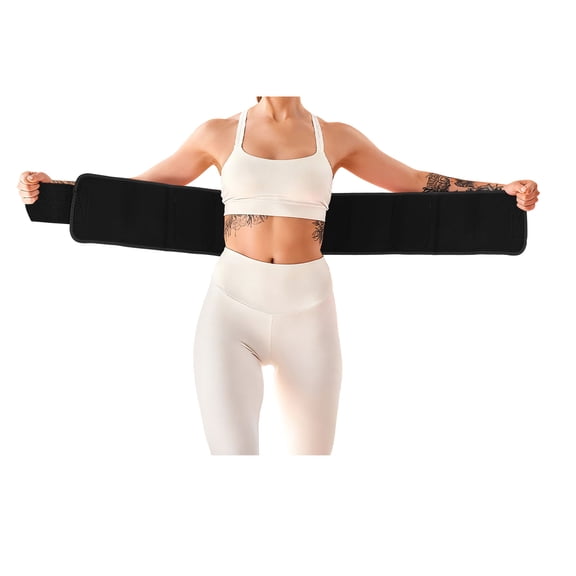 Uxcell 41.3" Waist Trainer Neoprene Sweat Band Waist Trimmer for Women Men Black